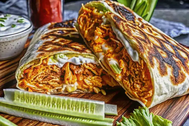 Simple Buffalo Chicken Caesar Wrap Recipe