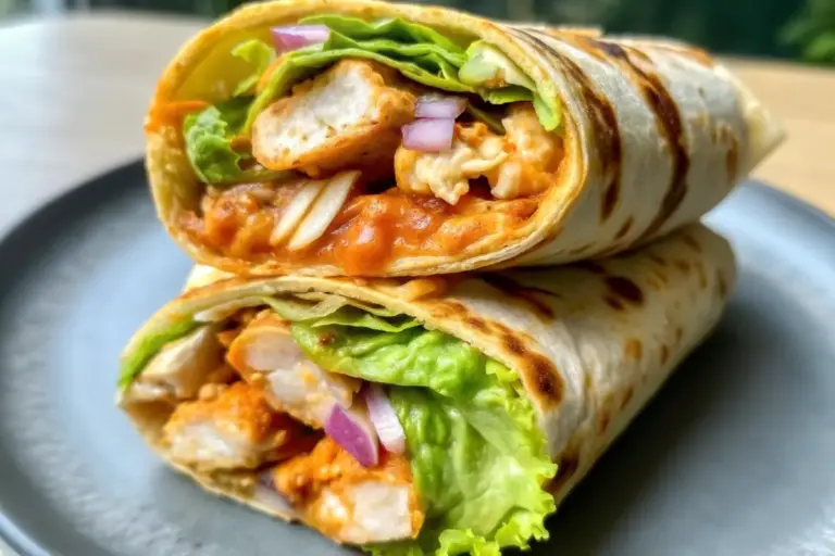 Easy Buffalo Chicken Caesar Wraps Recipe