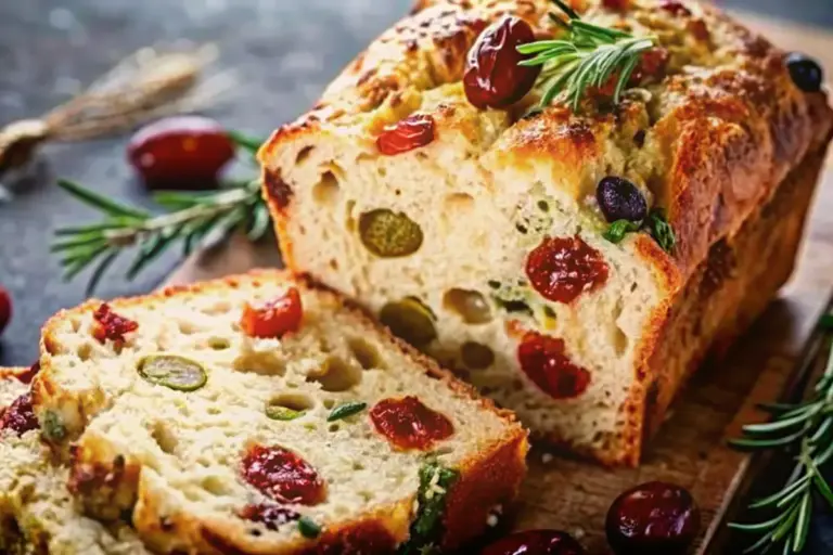 Homemade Cheese & Olive Quick Bread Recipe