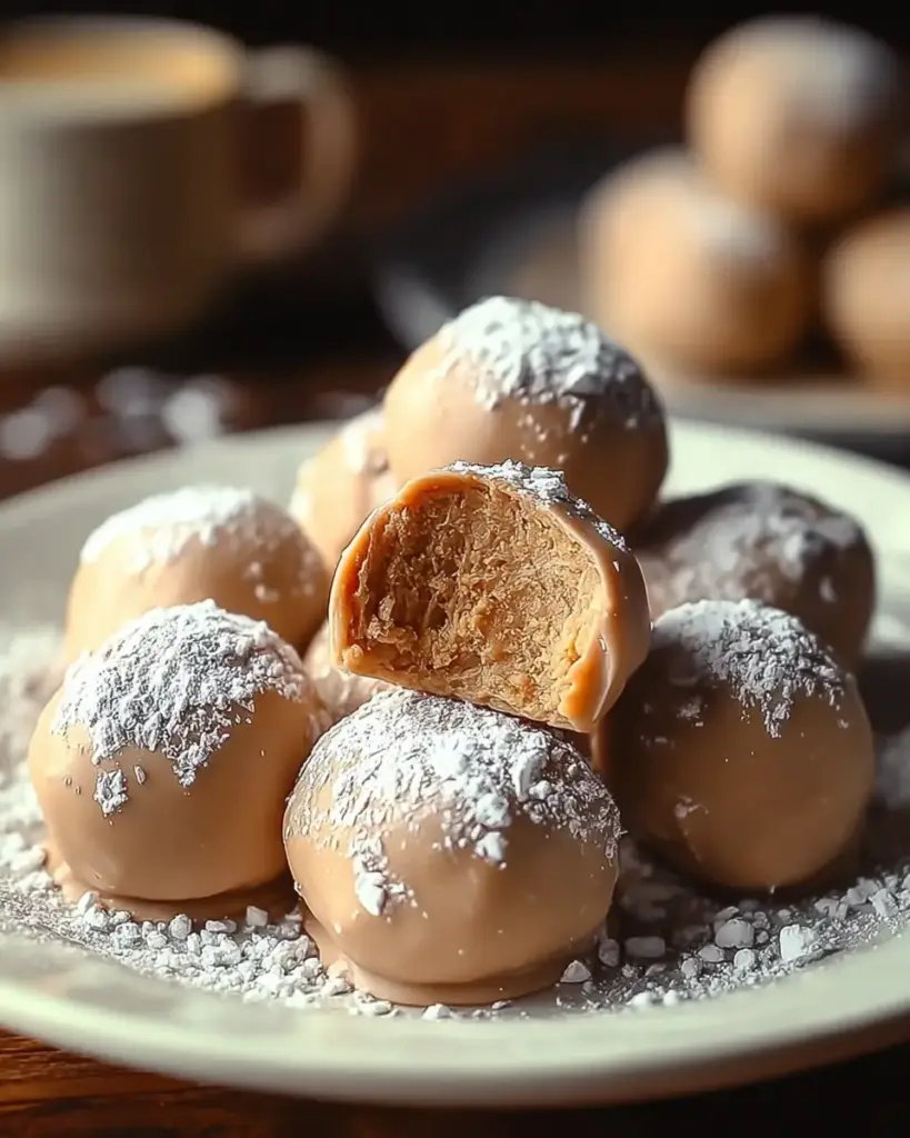 A delicious plate of 3-Ingredient Peanut Butter Balls