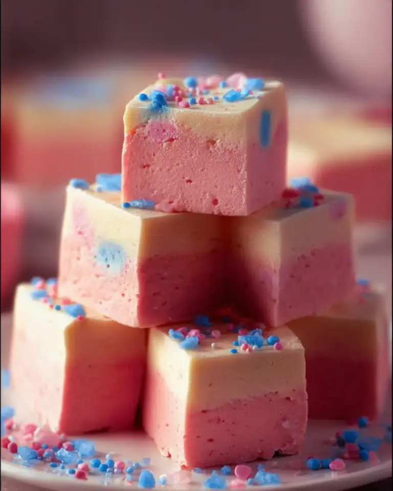 A delicious plate of Bubblegum Fudge