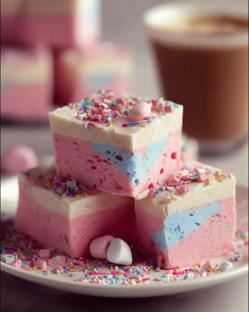 A delicious plate of Bubblegum Fudge