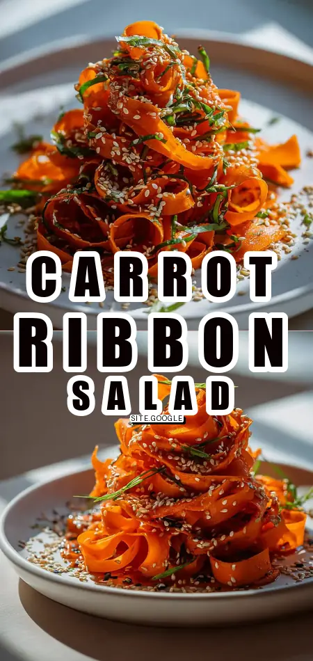 Viral Asian-Inspired Raw Carrot Ribbon Salad with Sesame Lime Dressing