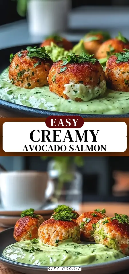 Salmon Balls with Creamy Avocado Sauce for Healthy Snacking