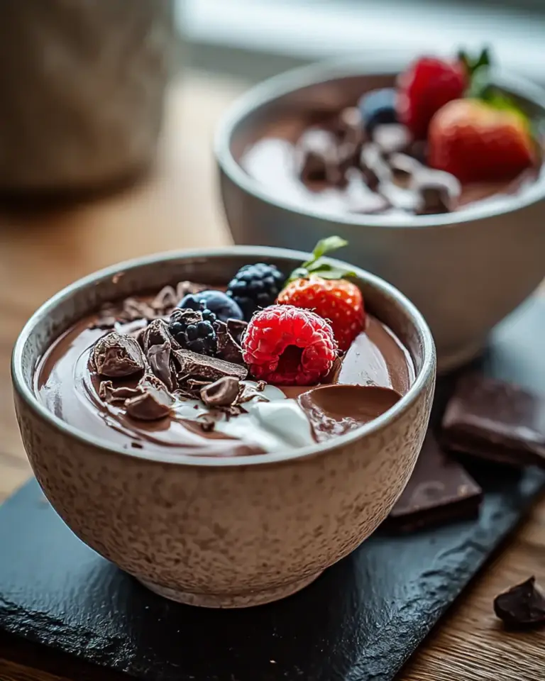 A delicious plate of Chocolate Protein Pudding