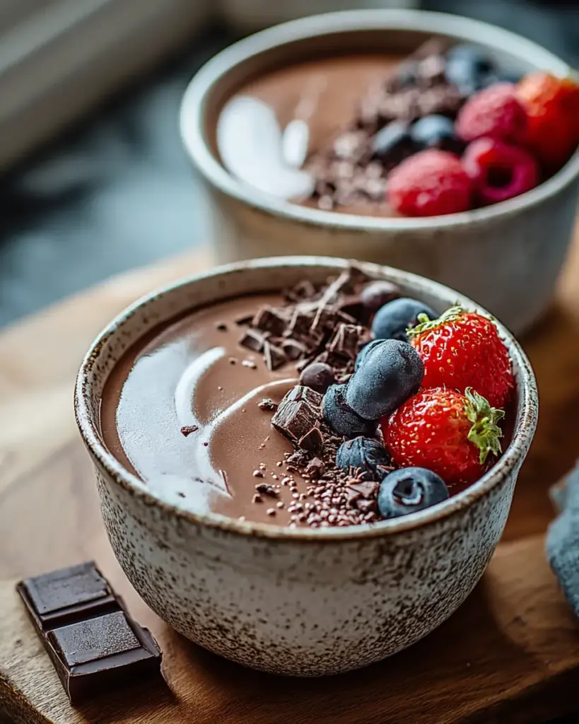A delicious plate of Chocolate Protein Pudding