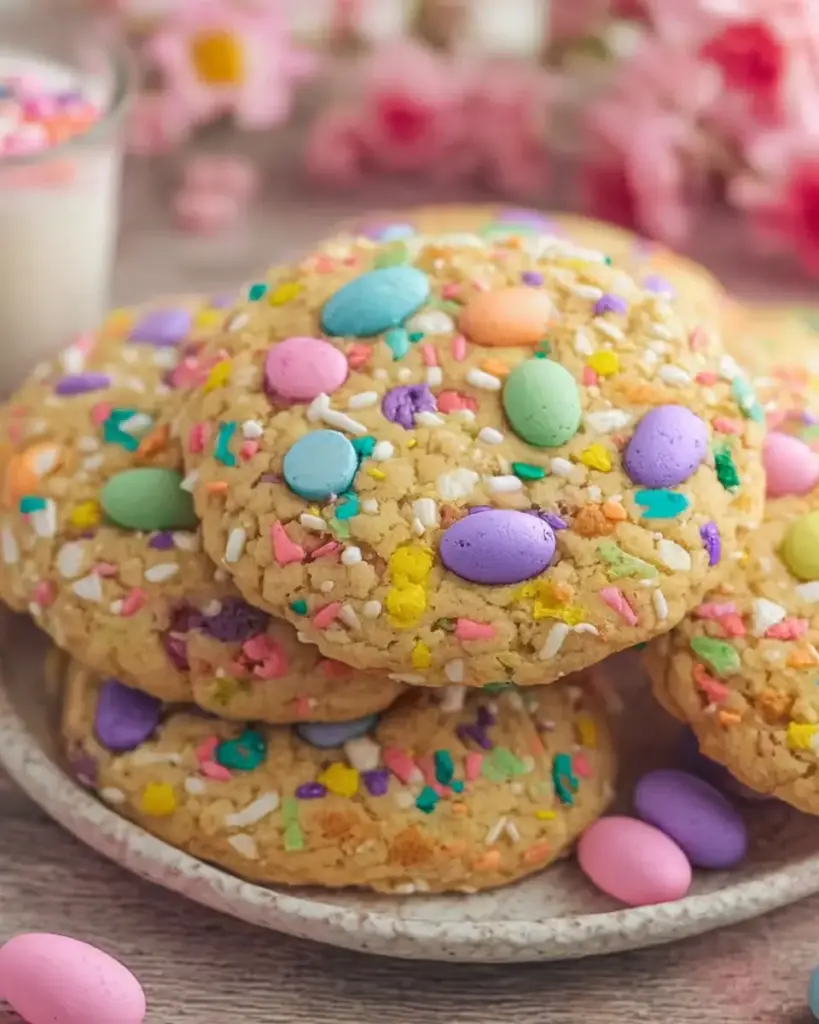A delicious plate of Easter Cookies Recipe: Soft, Chewy, and Colorful for Spring