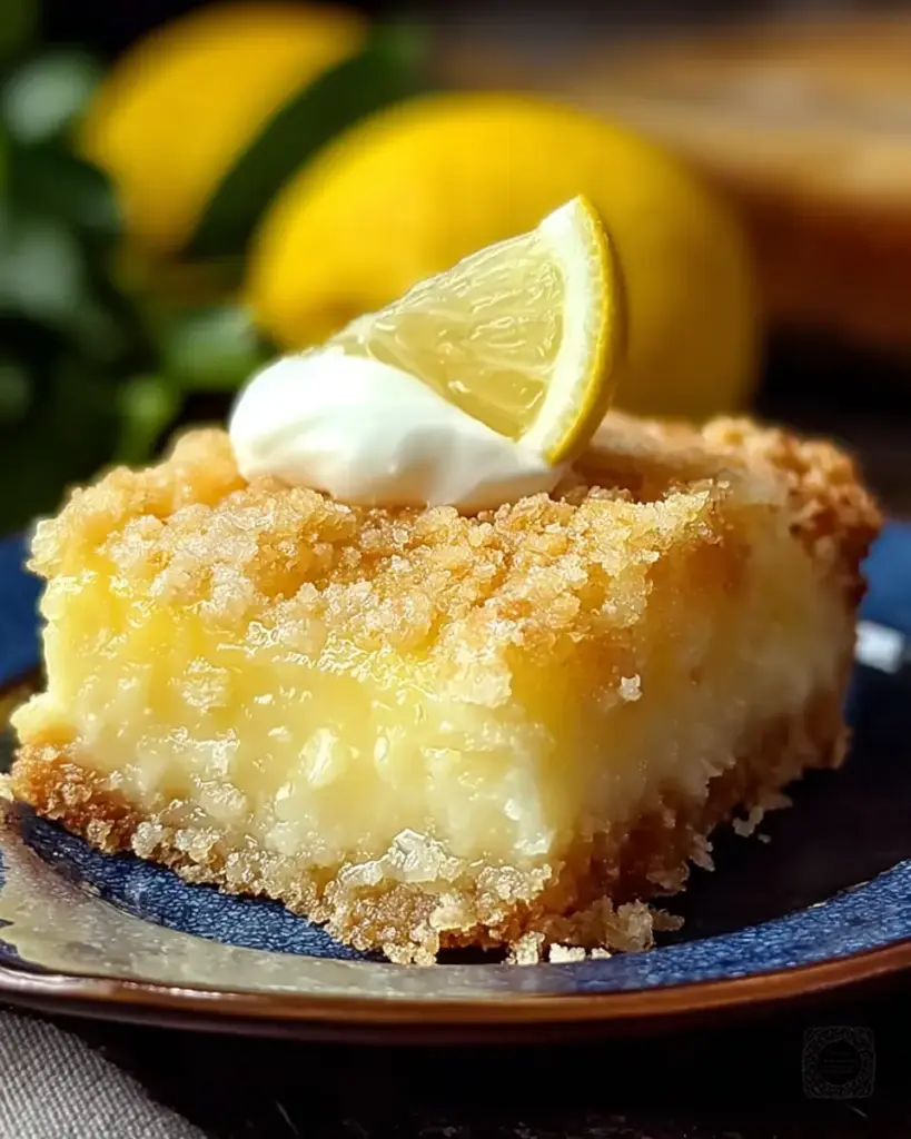 A delicious plate of Easy Lemon Dump Cake