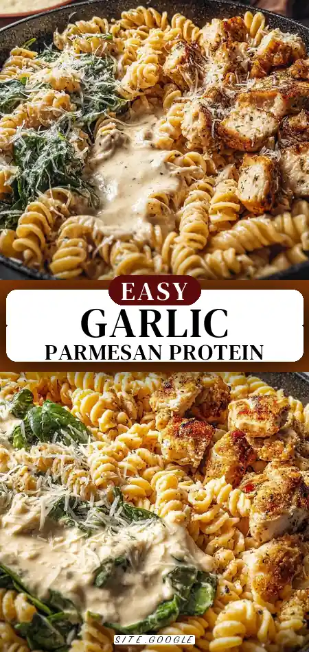 High Protein Garlic Parmesan Pasta Bowls