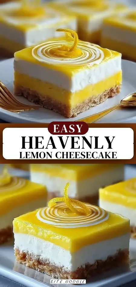 Heavenly Lemon Cheesecake Bars