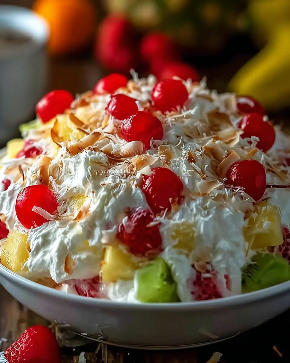A delicious plate of Hawaiian Cheesecake Salad