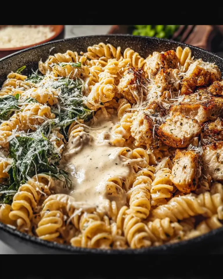 A delicious plate of High Protein Garlic Parmesan Pasta Bowls