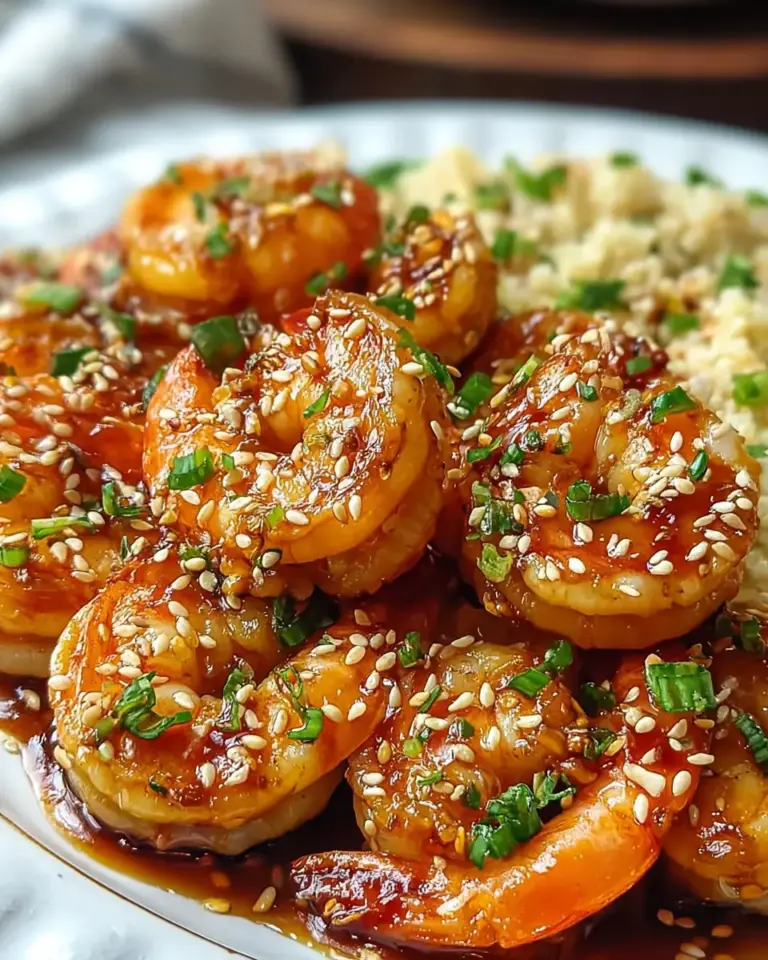 A delicious plate of High-Protein Honey Garlic Shrimp
