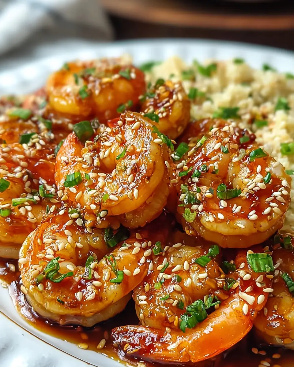 A delicious plate of High-Protein Honey Garlic Shrimp