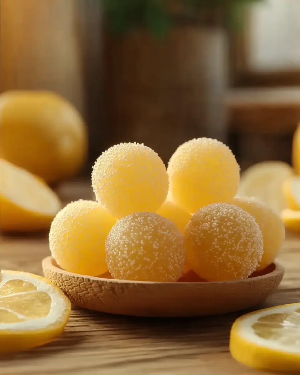 A delicious plate of Homemade Lemon Drops That Will Brighten Your Day