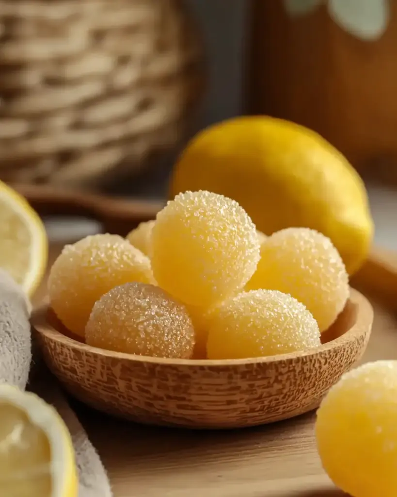 A delicious plate of Homemade Lemon Drops That Will Brighten Your Day