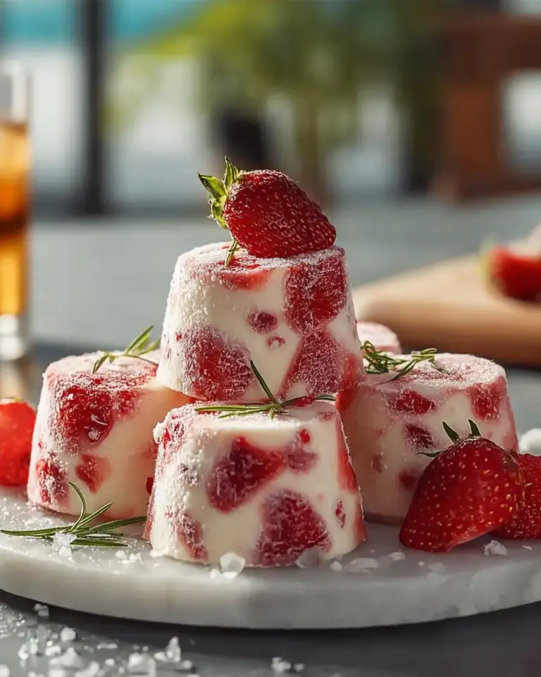 A delicious plate of Keto Strawberry Cheesecake Fat Bombs
