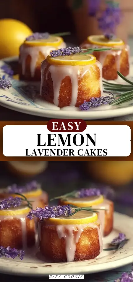 Mini Lemon Cakes With Lavender Glaze