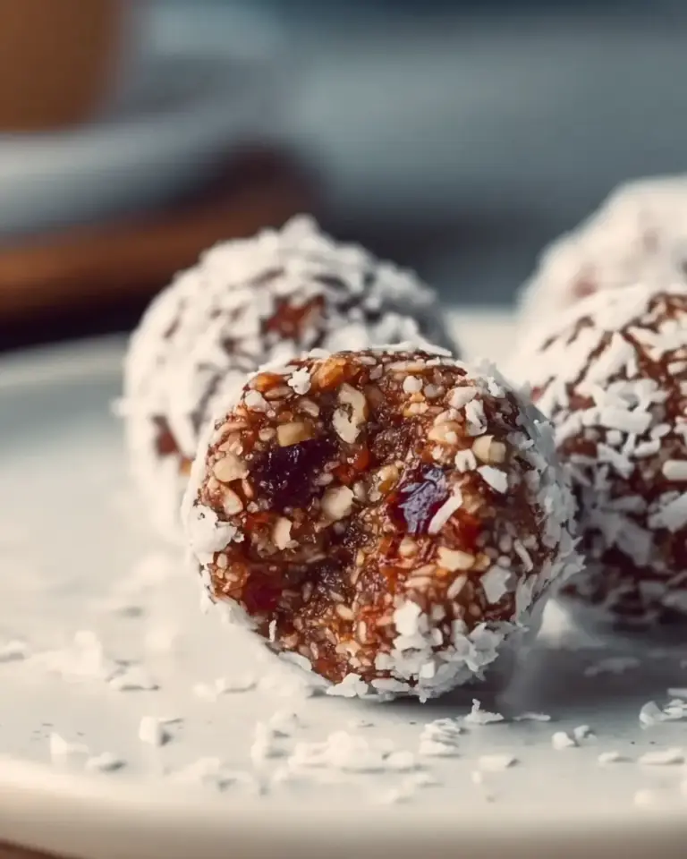 A delicious plate of No-Bake Date Protein Balls