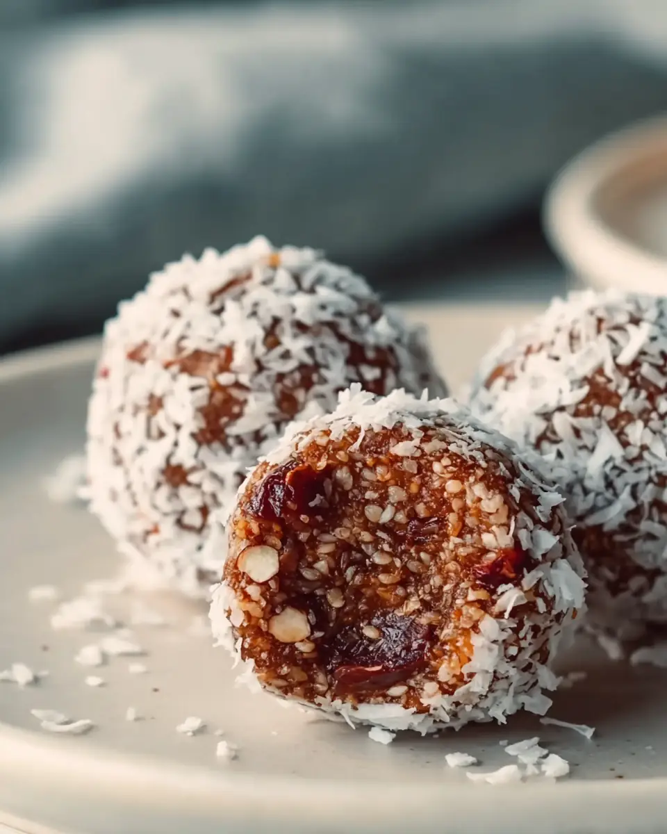 A delicious plate of No-Bake Date Protein Balls