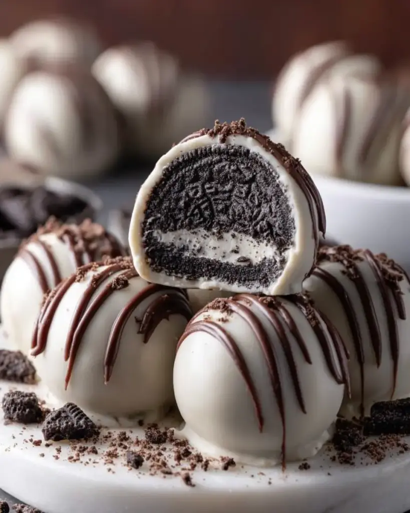 A delicious plate of Oreo Truffles
