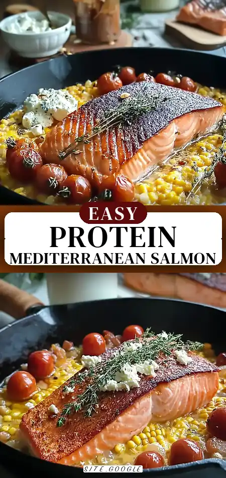 Delicious High Protein Mediterranean Salmon in 25 Minutes!