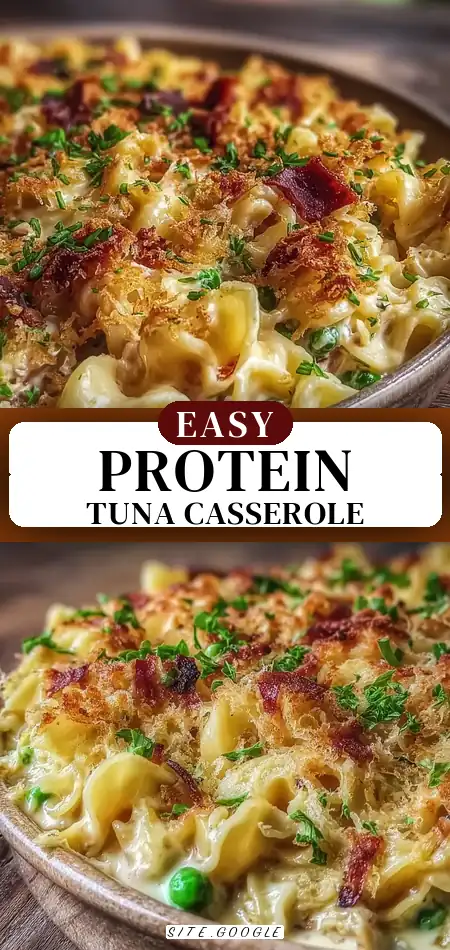 High-Protein Tuna Casserole Recipe with Easy Greek Yogurt Sauce for Healthy Dinners