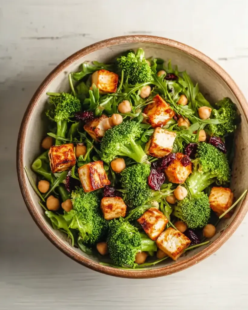 A delicious plate of Tasty High Protein Broccoli Salad