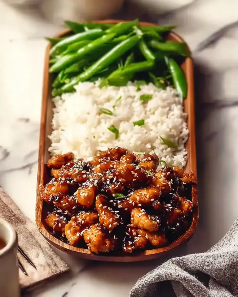 A delicious plate of Tasty High Protein Sesame Chicken
