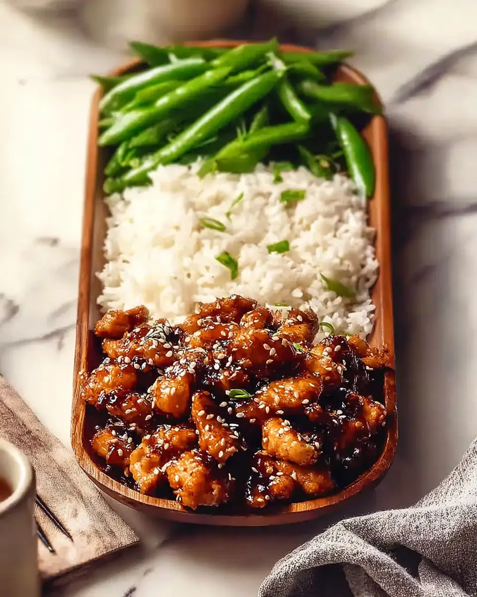 A delicious plate of Tasty High Protein Sesame Chicken