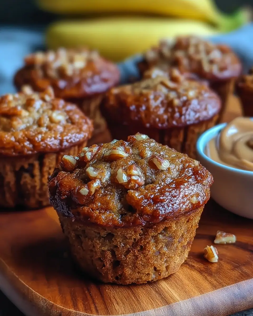 A delicious plate of Wholesome Protein Banana Bread Muffins Without Refined Sugar