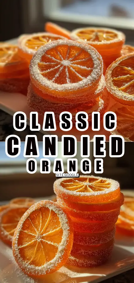 Pinterest pin (Design 1) for Classic Candied Orange Slices Recipe