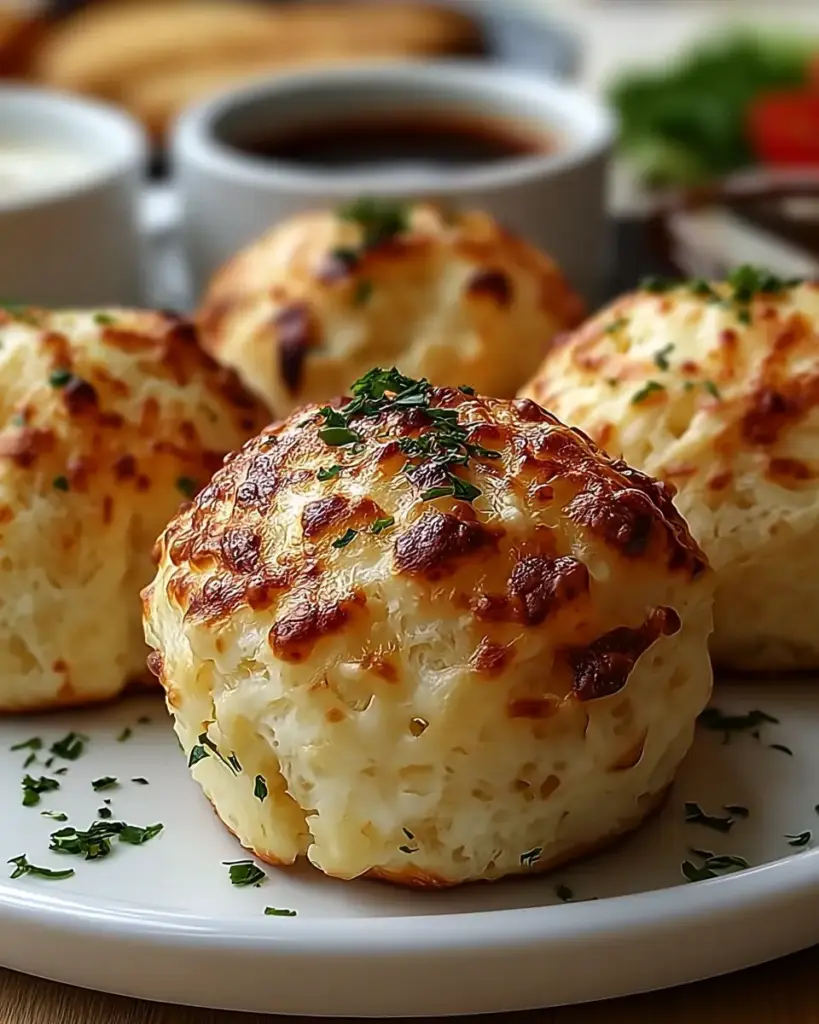 A delicious plate of Cheesy Gooey Biscuit Bombs