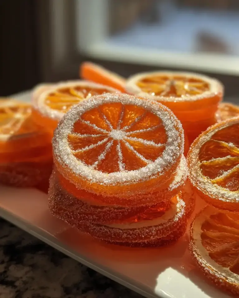 A delicious plate of Classic Candied Orange Slices Recipe