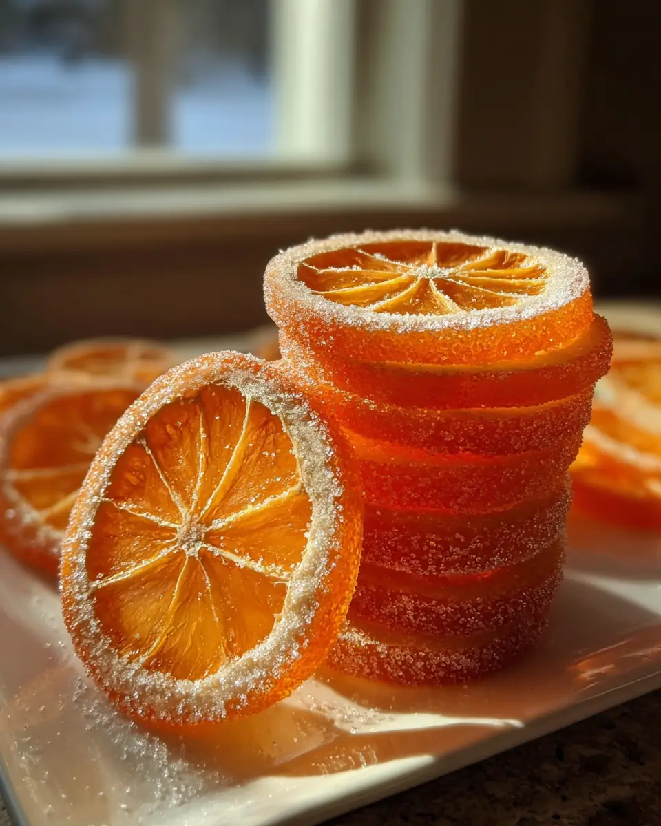 A delicious plate of Classic Candied Orange Slices Recipe
