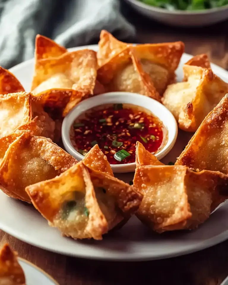 A delicious plate of Crab Rangoon Recipe