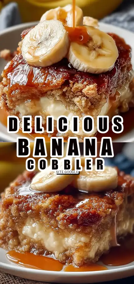Pinterest pin (Design 1) for Southern Banana Cobbler: A Delicious & Easy Dessert Recipe