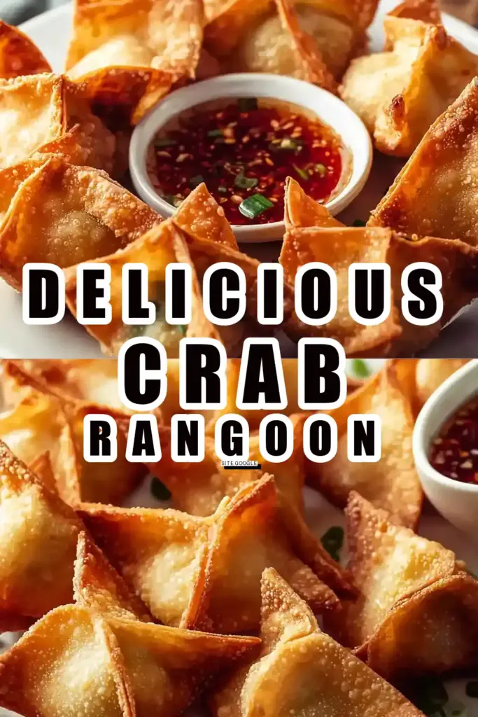 Pinterest pin (Design 1) for Crab Rangoon Recipe
