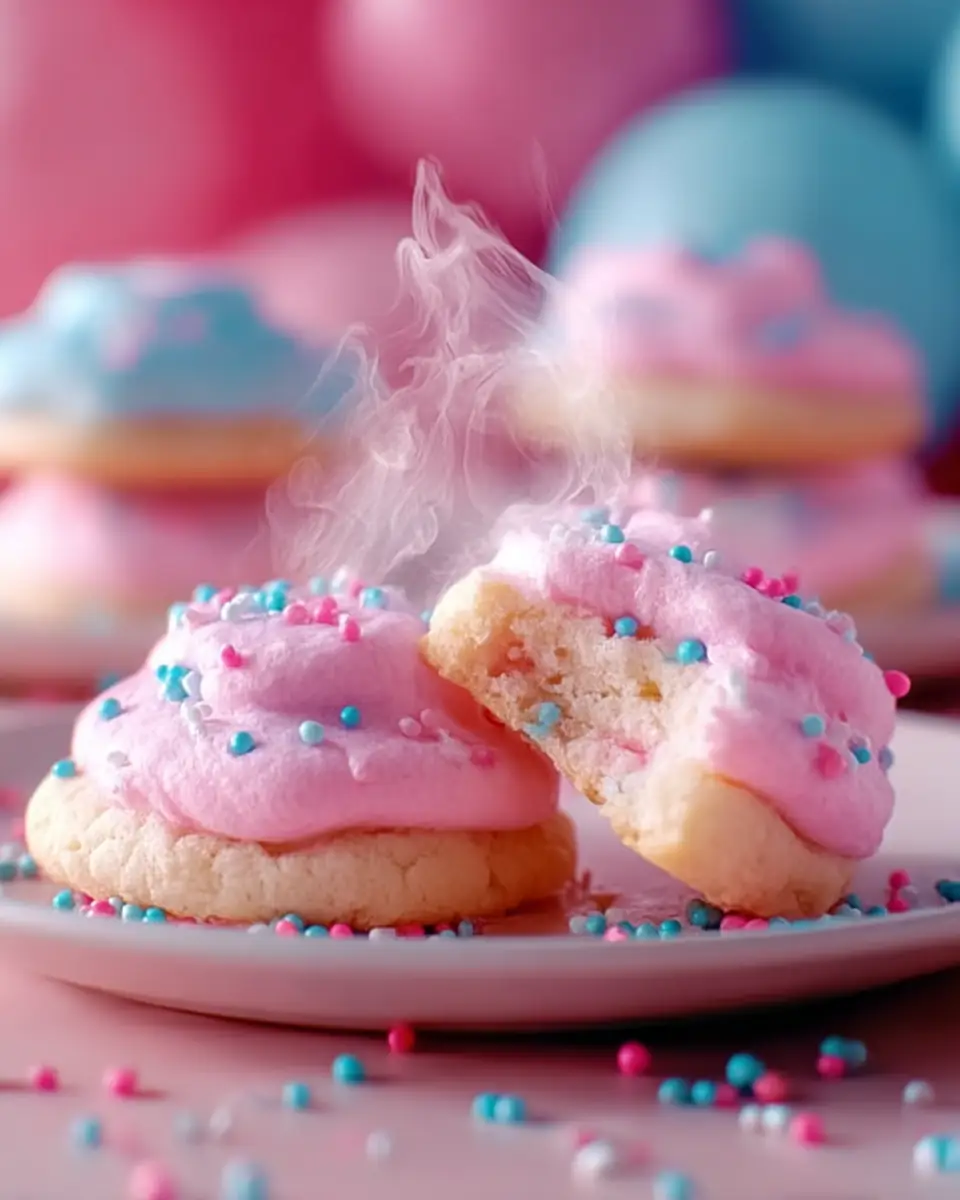 A delicious plate of Delicious Cotton Candy Cookies That Sweeten Any Occasion