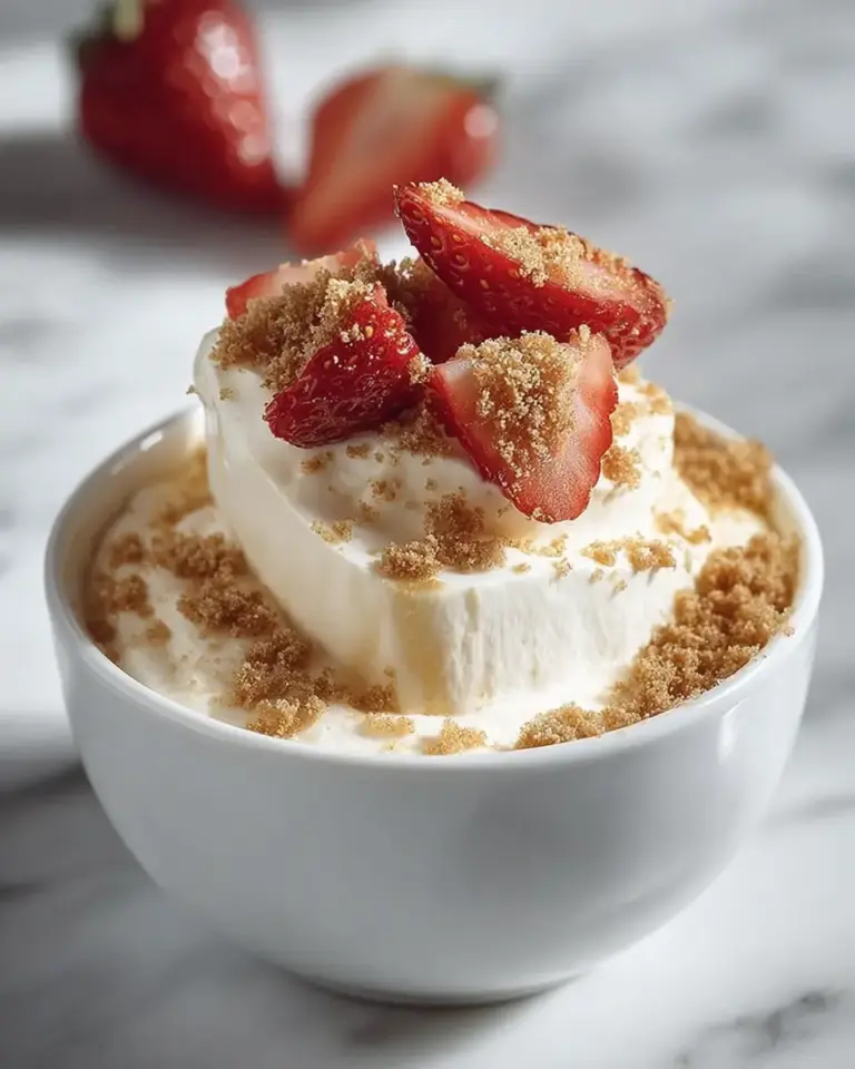 A delicious plate of Easy No-Bake High Protein Cheesecake Fluff Recipe