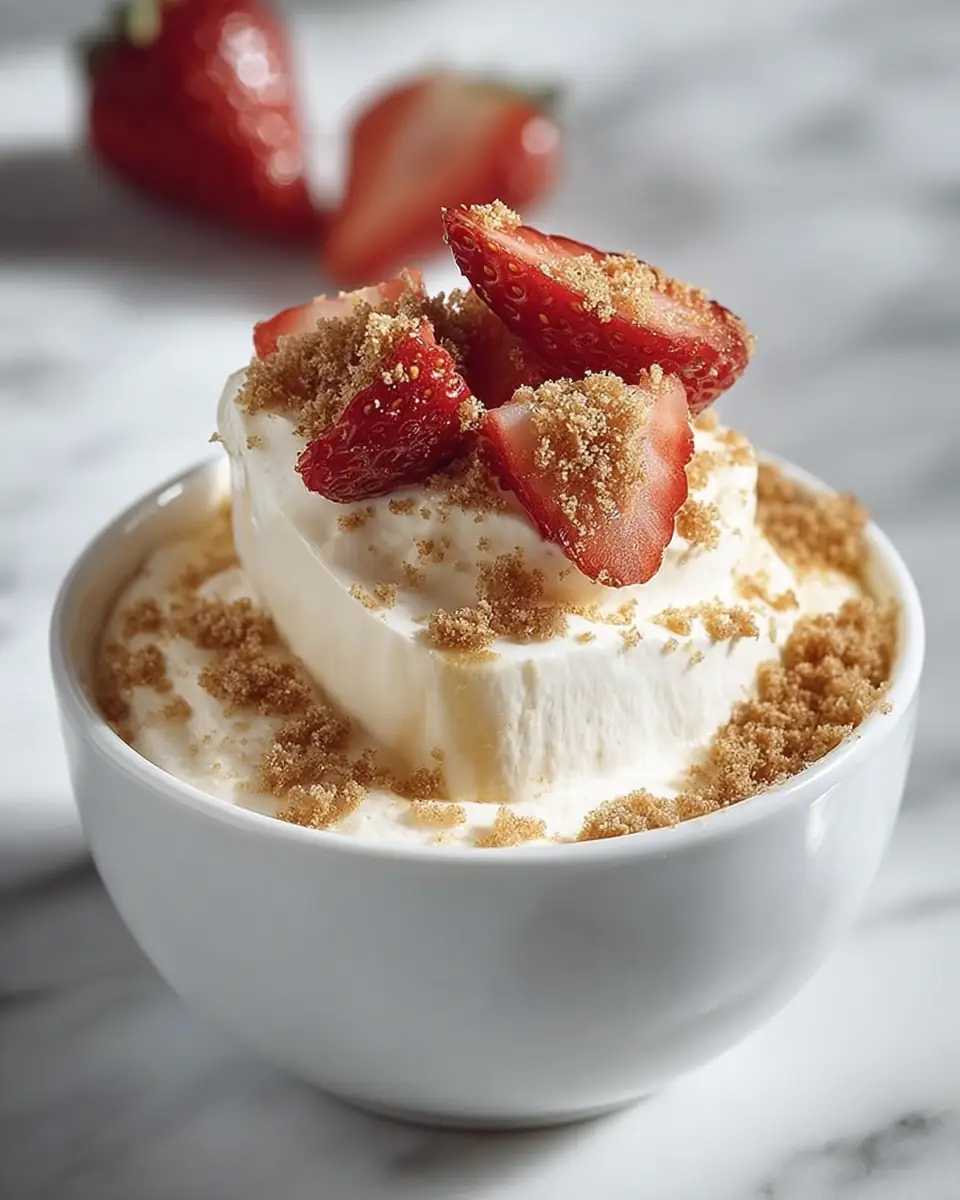 A delicious plate of Easy No-Bake High Protein Cheesecake Fluff Recipe