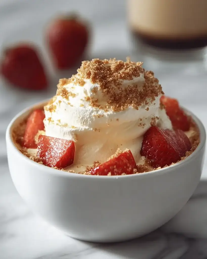 A delicious plate of Easy No-Bake High Protein Cheesecake Fluff Recipe