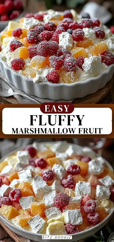 Pinterest pin (Design 3) for Fluffy Marshmallow Fruit Salad: An Amazing Ultimate Recipe