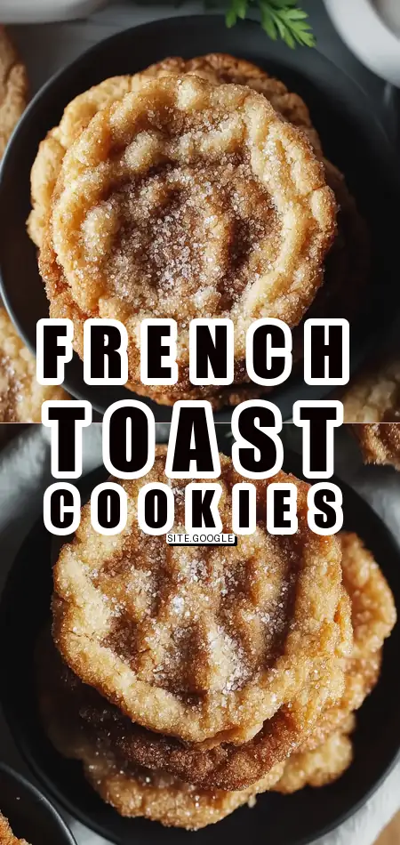 Pinterest pin (Design 1) for Chewy French Toast Cookies