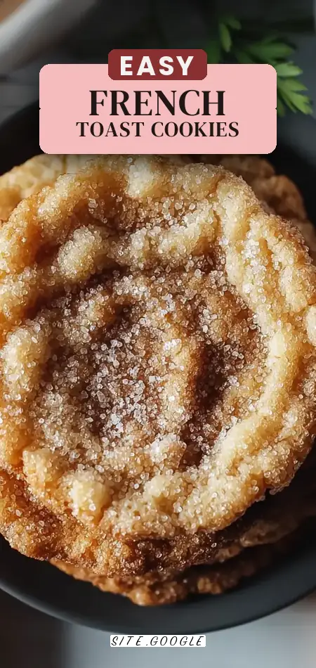 Pinterest pin (Design 2) for Chewy French Toast Cookies