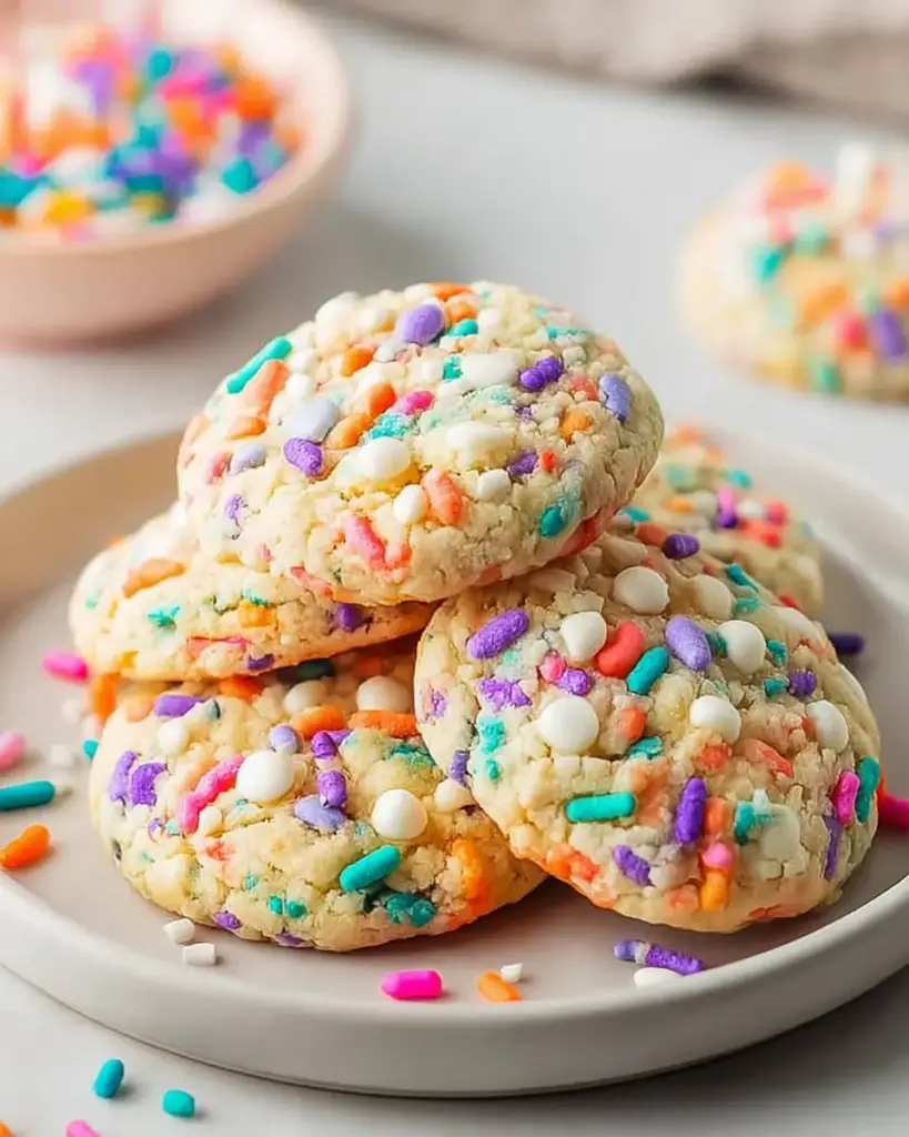 A delicious plate of Funfetti Cookies