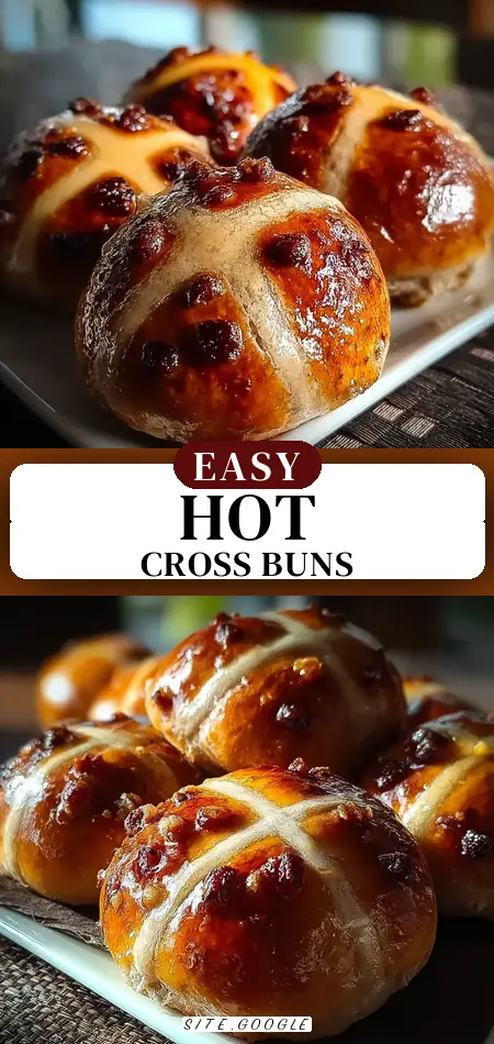 Pinterest pin (Design 3) for Hot Cross Buns from Scratch