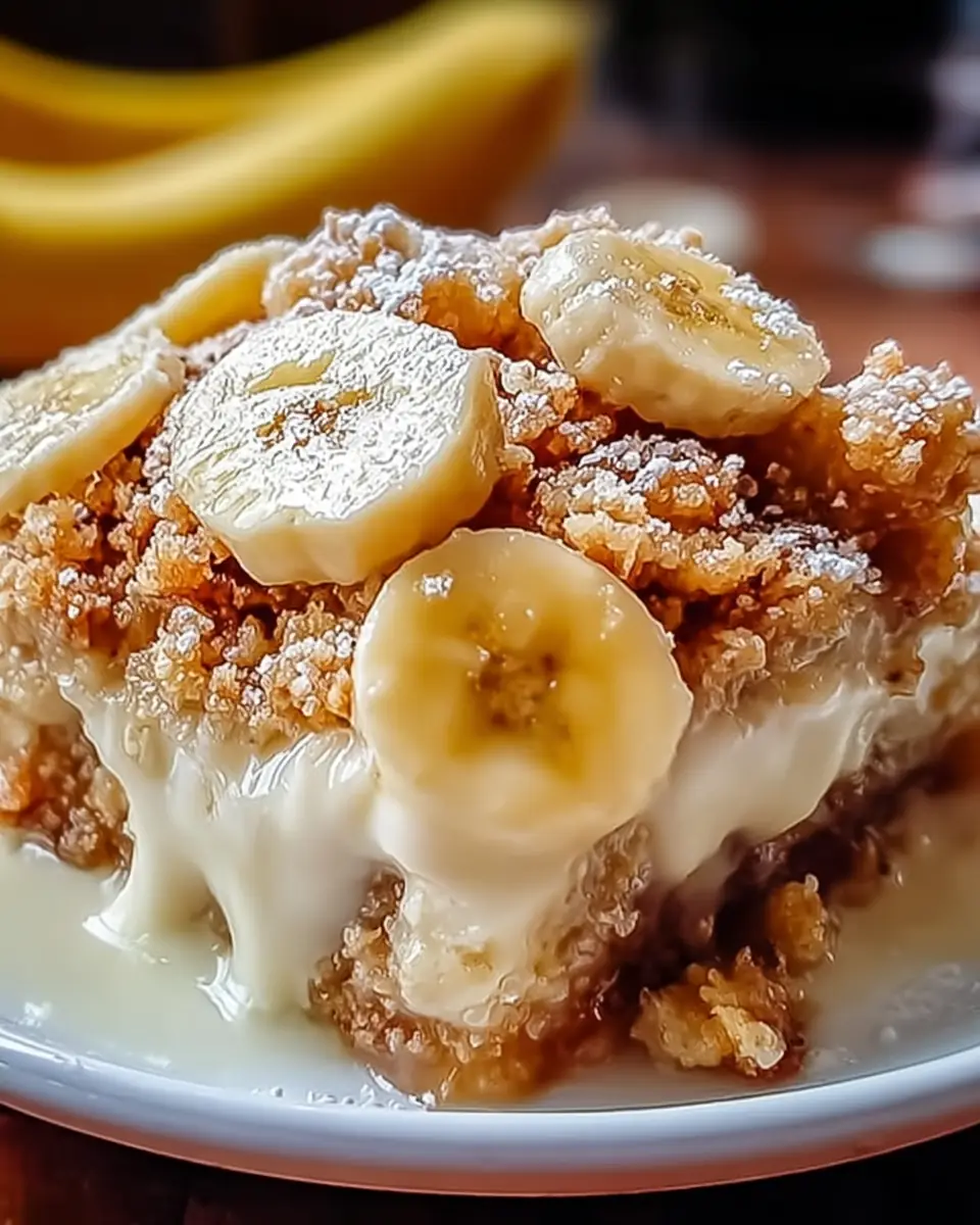 A delicious plate of Indulgent Southern Banana Cobbler That'll Lift Your Spirits