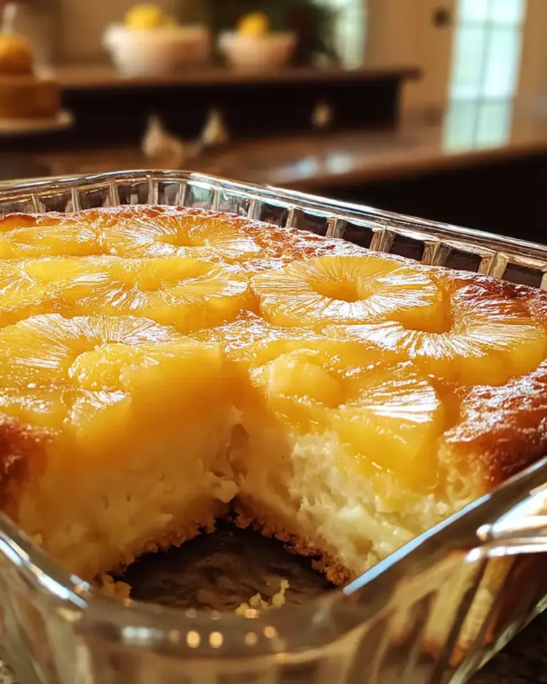 A delicious plate of Juicy Pineapple Heaven Cake