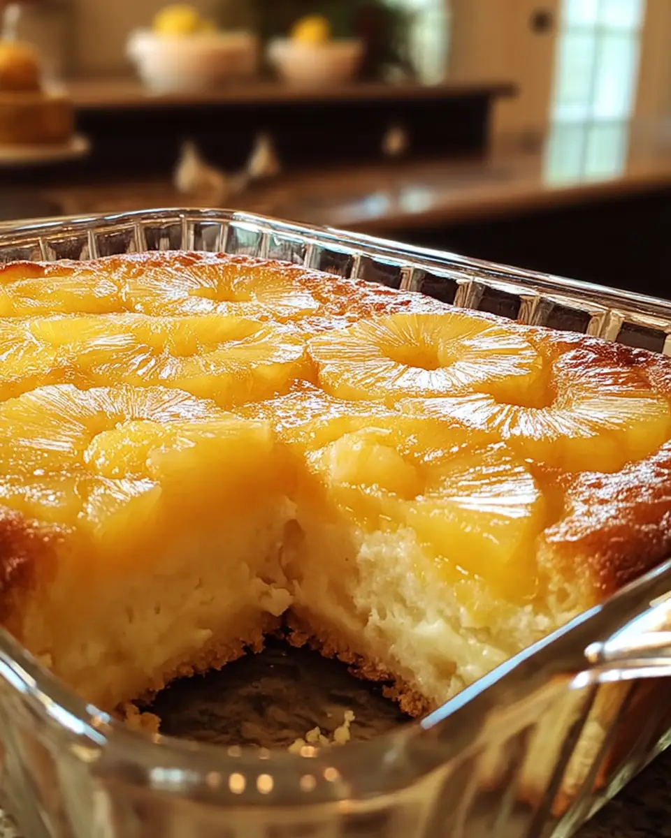 A delicious plate of Juicy Pineapple Heaven Cake